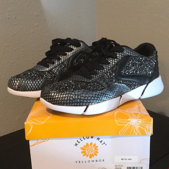 yellow box tennis shoes